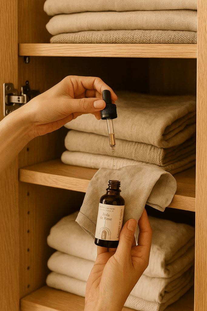 patchs adhésifs antidérapants + huile parfumée